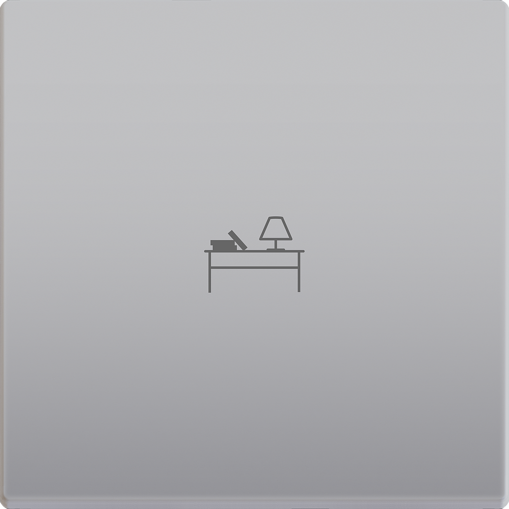 Zennio ZS55 - Enkele schakelaarafdekking met custom print (Zilver) - VPE=10