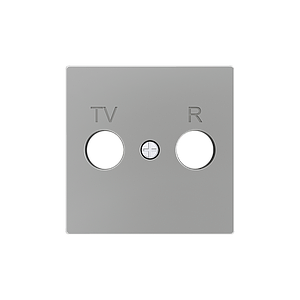 Zennio ZS55 - TV-R/SAT centraalplaat (Zilver)
