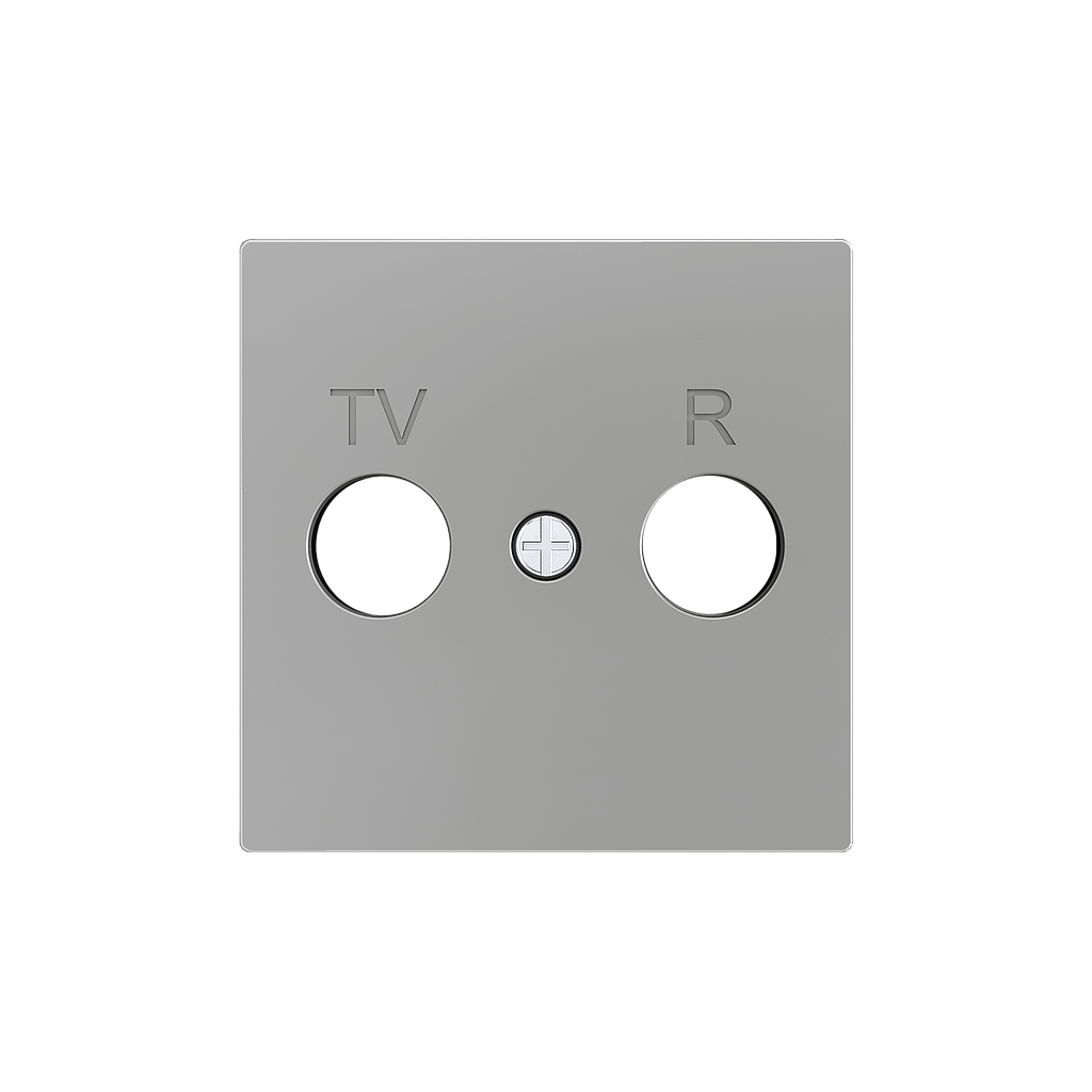 Zennio ZS55 - TV-R/SAT centraalplaat (Zilver)