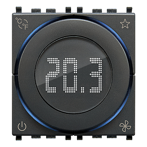 Vimar KNX - Thermostat rotatif 2M (Gris)