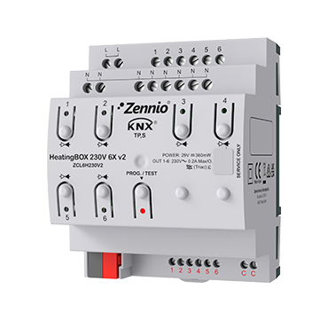 Zennio HeatingBOX 230V 6X v2