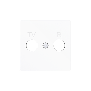 Zennio ZS55 - TV-R/SAT centraalplaat (Mat wit)