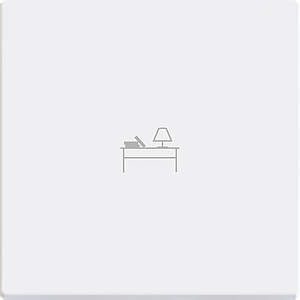Zennio ZS55 - Enkele schakelaarafdekking met custom print (Mat wit)