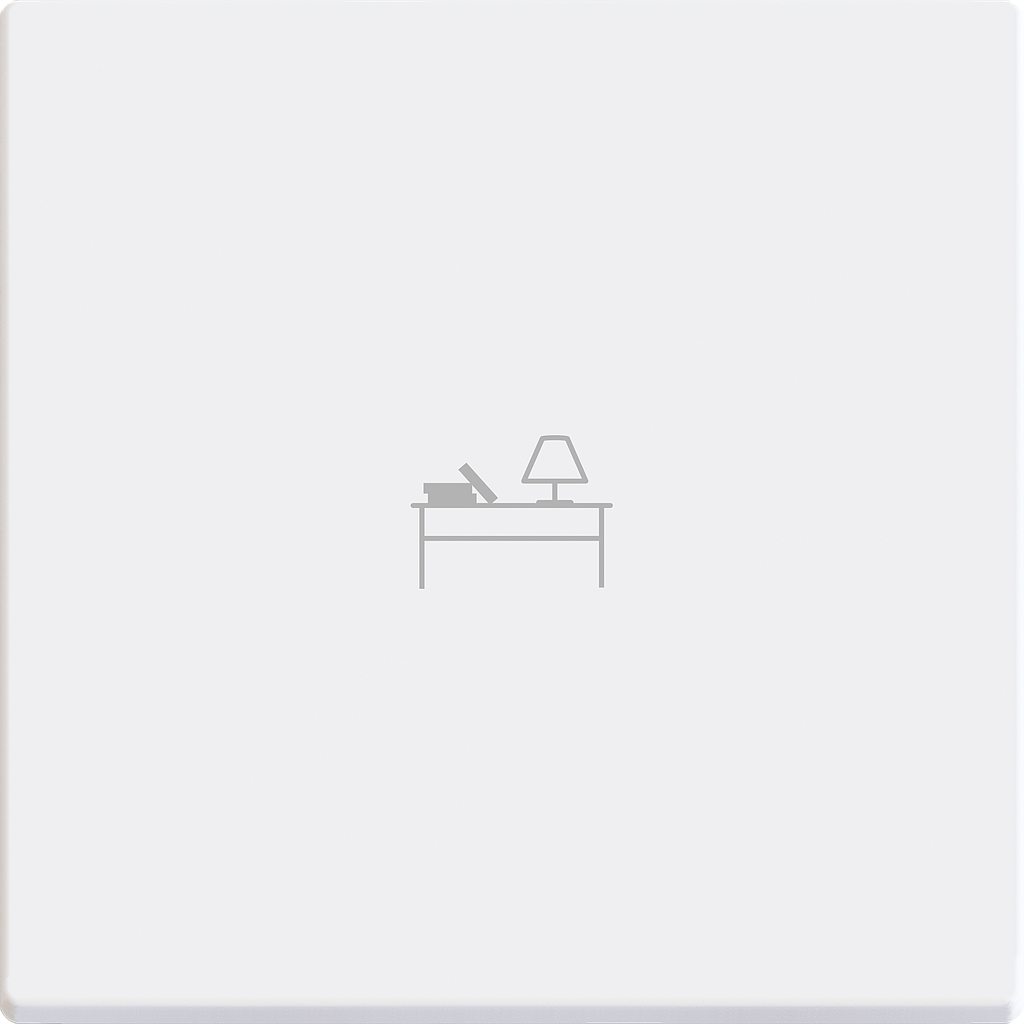 Zennio ZS55 - Enkele schakelaarafdekking met custom print (Mat wit)