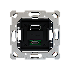 Zennio ZS55 -  Mécanisme USB-C+A 5V/3,5A