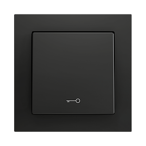 Zennio ZS55 - Soft drukknop - enkel 1-v - sleutel icoon (Antraciet) - VPE=10
