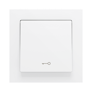 Zennio ZS55 - Soft drukknop - enkel 1-v - sleutel icoon (Wit) - VPE=10