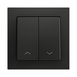 Zennio ZS55 - Bouton poussoir Soft - double 2-p - icône volet (Anthracite) - VPE=10