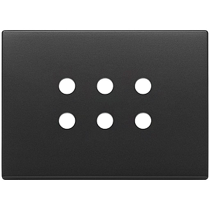 Vimar Eikon Exé Tondo - Plaque de recouvrement 3Mx6 (Anthracite)