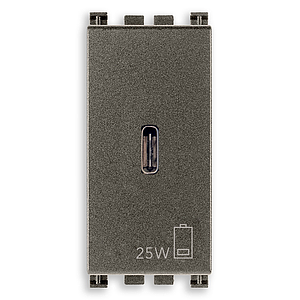 Vimar Arké - USB C Voedingsunit 1M 25W (metal)