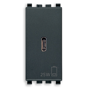 Vimar Eikon - USB C Voedingsunit 1M 25W (grijs)