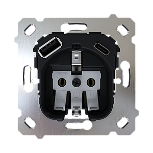 Zennio ZS55 - insert Schuko avec USB C+A 16A/250V