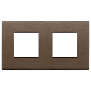 Vimar Eikon Exé - Plaque de recouvrement 4M - 2+2x71 (Métal brossé - Bronze)