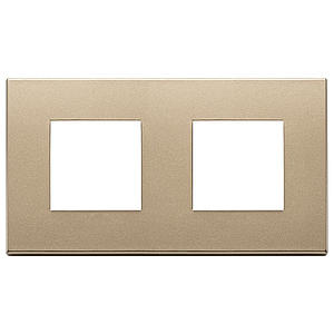 Vimar Eikon Exé - Plaque de recouvrement 4M - 2+2x71 (Métal - Or satiné)