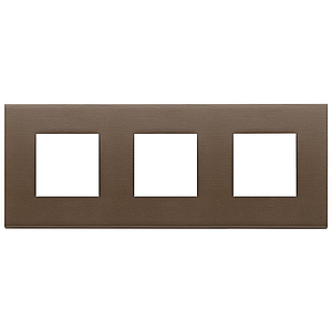 Vimar Eikon Exé - Plaque de recouvrement 6M - 2+2+2x71 (Métal brossé - Bronze)