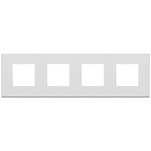 Vimar Eikon Exé - Plaque de recouvrement 8M - 2+2+2+2x71 (Métal - Blanc mat)