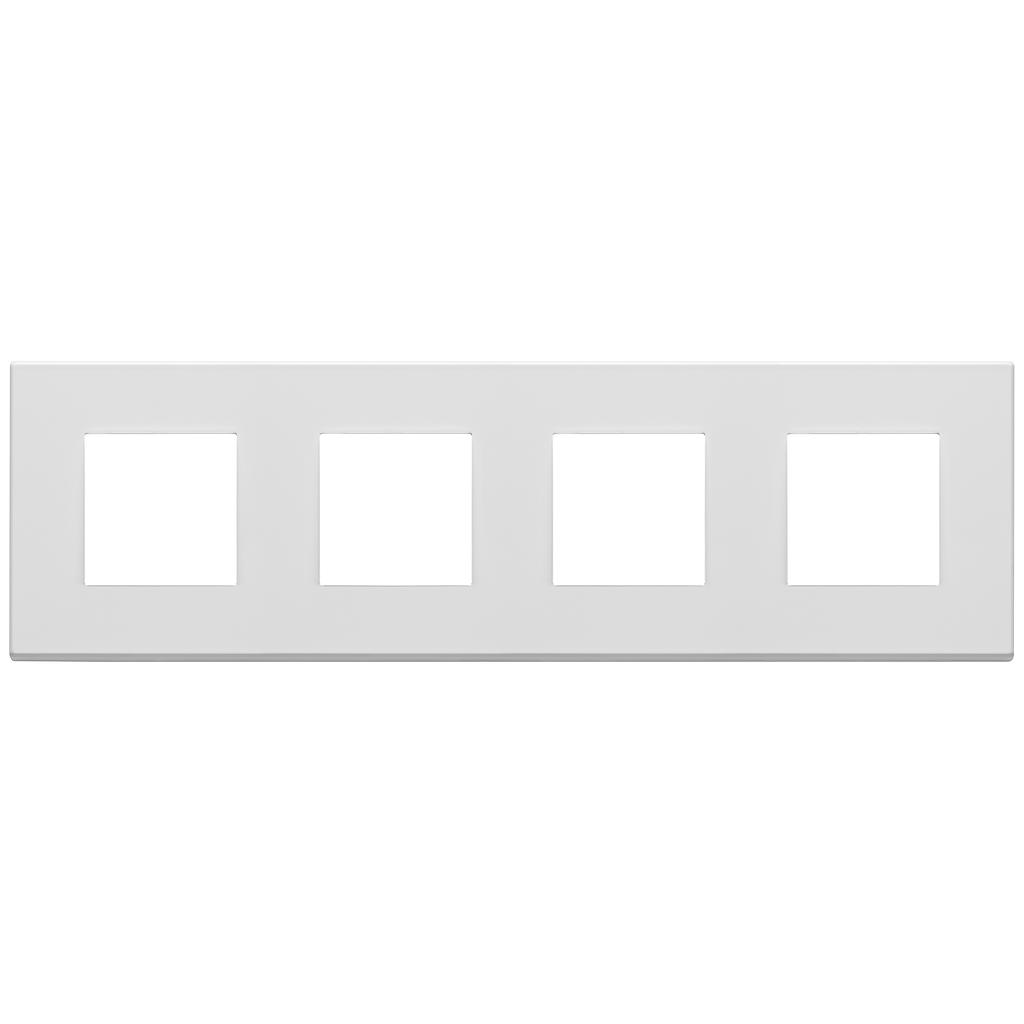 Vimar Eikon Exé - Plaque de recouvrement 8M - 2+2+2+2x71 (Métal - Blanc mat)
