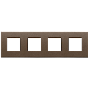 Vimar Eikon Exé - Plaque de recouvrement 8M - 2+2+2+2x71 (Métal brossé  - Bronze)
