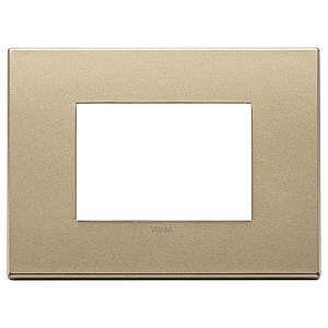 Vimar Eikon Exé - Plaque de recouvrement 3M (Métal - Or Satiné)