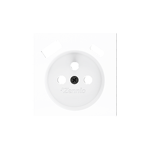 Zennio ZS55 - Cache pour base de prise à borne avec USB C+A 55x55mm (Blanc mat)