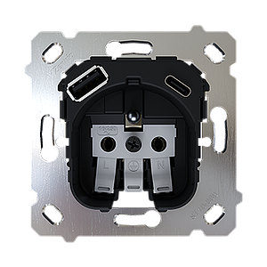 Zennio ZS55 - Insert pour prise à borne avec USB C+A 16A/250V