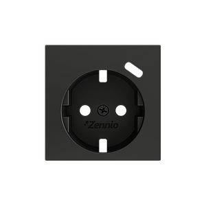 Zennio ZS55 - Cache pour base de prise Schuko avec USB C 55x55 mm (Anthracite)