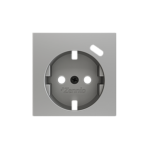 Zennio ZS55 -  Cache pour base de prise Schuko avec USB C 55x55mm (Argenté)