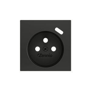 Zennio ZS55 - Cache pour base de prise à borne avec USB C 55x55 mm (Anthracite)