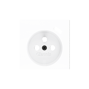 Zennio ZS55 - Cache pour base de prise à borne avec USB C 55x55mm (Blanc mat)