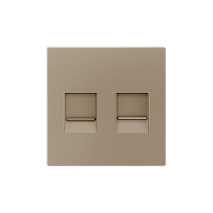 Zennio ZS55 - Enjoliveur pour connecteur RJ45 double (Champagne)