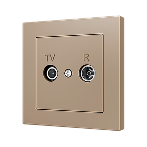 Zennio ZS55 - Enjoliveur TV-R/SAT (Champagne)