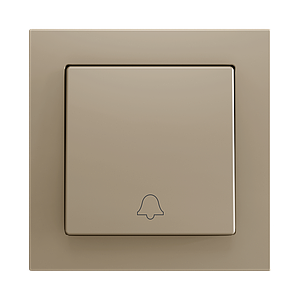 Zennio ZS55 - Bouton poussoir Soft - simple 1-p - icône sonnette (Champagne) - VPE=10