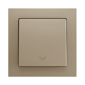 Zennio ZS55 - Soft drukknop - enkel 1-v - licht icoon (Champagne) - VPE=10