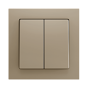 Zennio ZS55 - Soft drukknop - dubbel 4-v (Champagne) - VPE=10