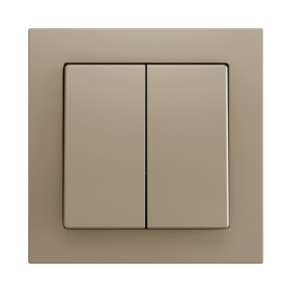 Zennio ZS55 - Soft drukknop - dubbel 4-v (Champagne)