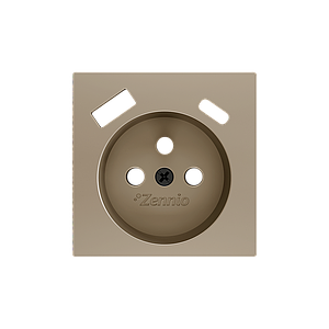 Zennio ZS55 - Centraalplaat 55x55mm voor penaarde stopcontact met USB C+A (Champagne)