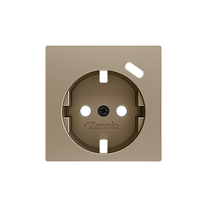 Zennio ZS55 - Centraalplaat 55x55mm voor schuko stopcontact met USB C (Champagne)