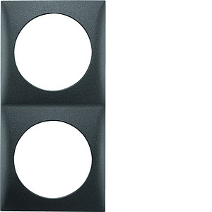 Berker Integro Flow - Plaque de recouvrement 2P (Anthracite mat) - UE=2