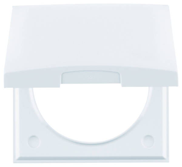 Berker Integro Flow/Pure - 1-v afdekraam met klapdeksel (Glanzend polarwit) - VPE=10