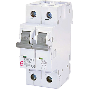 ETI Etimat 6 - Disjoncteur C 2p 6kA 10A