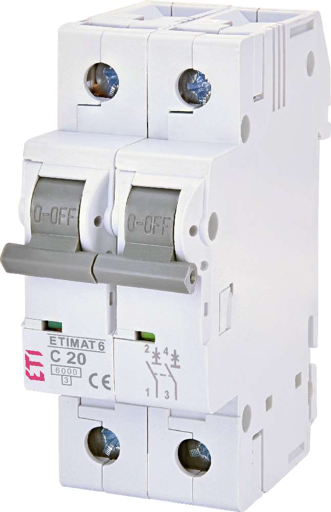 ETI Etimat 6 - Automaat C 2p 6kA 20A