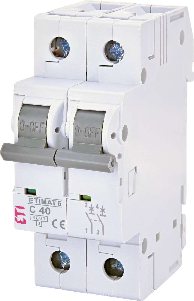 ETI Etimat 6 - Disjoncteur C 2p 6kA 40A