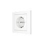 Afgewerkt Zennio ZS55 schuko stopcontact (Glanzend wit)