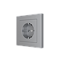 Afgewerkt Zennio ZS55 schuko stopcontact (Zilver)