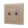 Zennio ZS55 - TV-R/SAT centraalplaat (Champagne)