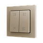 Zennio ZS55 - Bouton poussoir Soft - double 4-p (Champagne - Custom) - à partir de 100 pièces/VPE=10